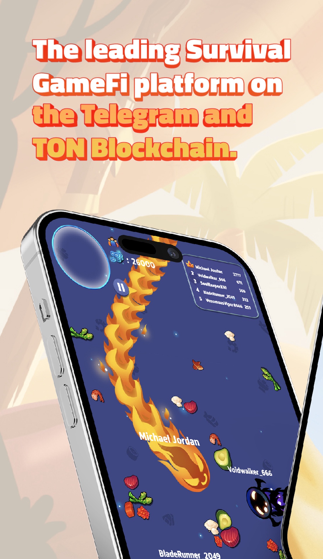 SnakeTON - Ведущая платформа по выживанию GameFi в Telegram и на блокчейне  TON | TON App