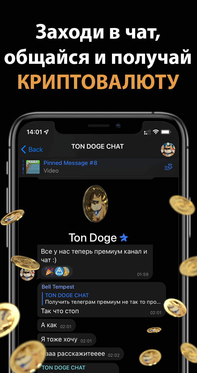 TON DOGE COIN CHAT - Общайся и получай $DOGE | TON App