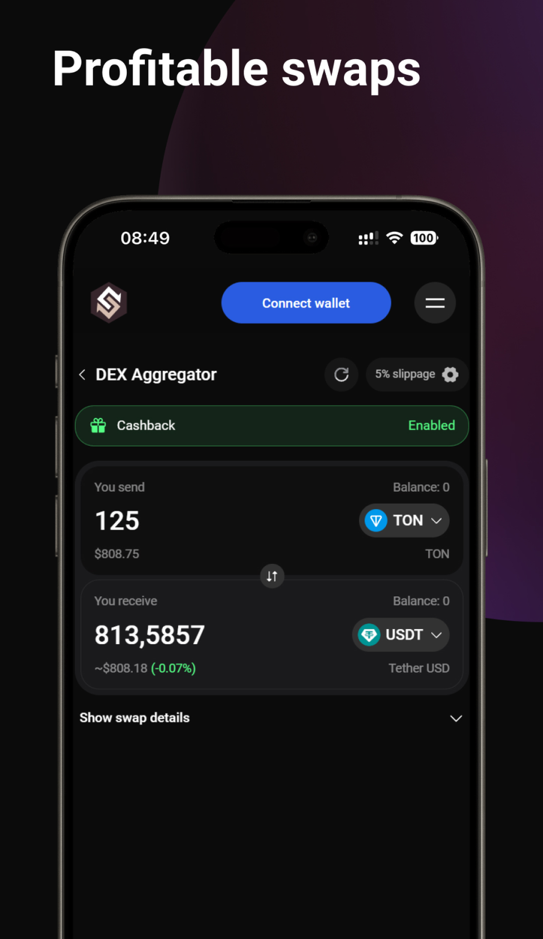 swap.coffee - Самый эффективный DEX Aggregator на TON. Умный роутинг и  сплит транзакций. | TON App