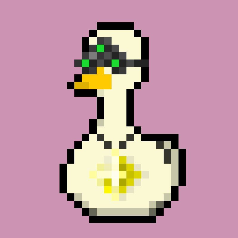pixel art of Dewart aka Duck!Sans