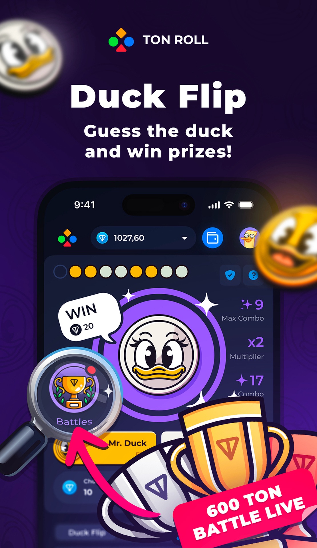 TON ROLL - Web3 Games, Ducks, TON & no casino | TON App