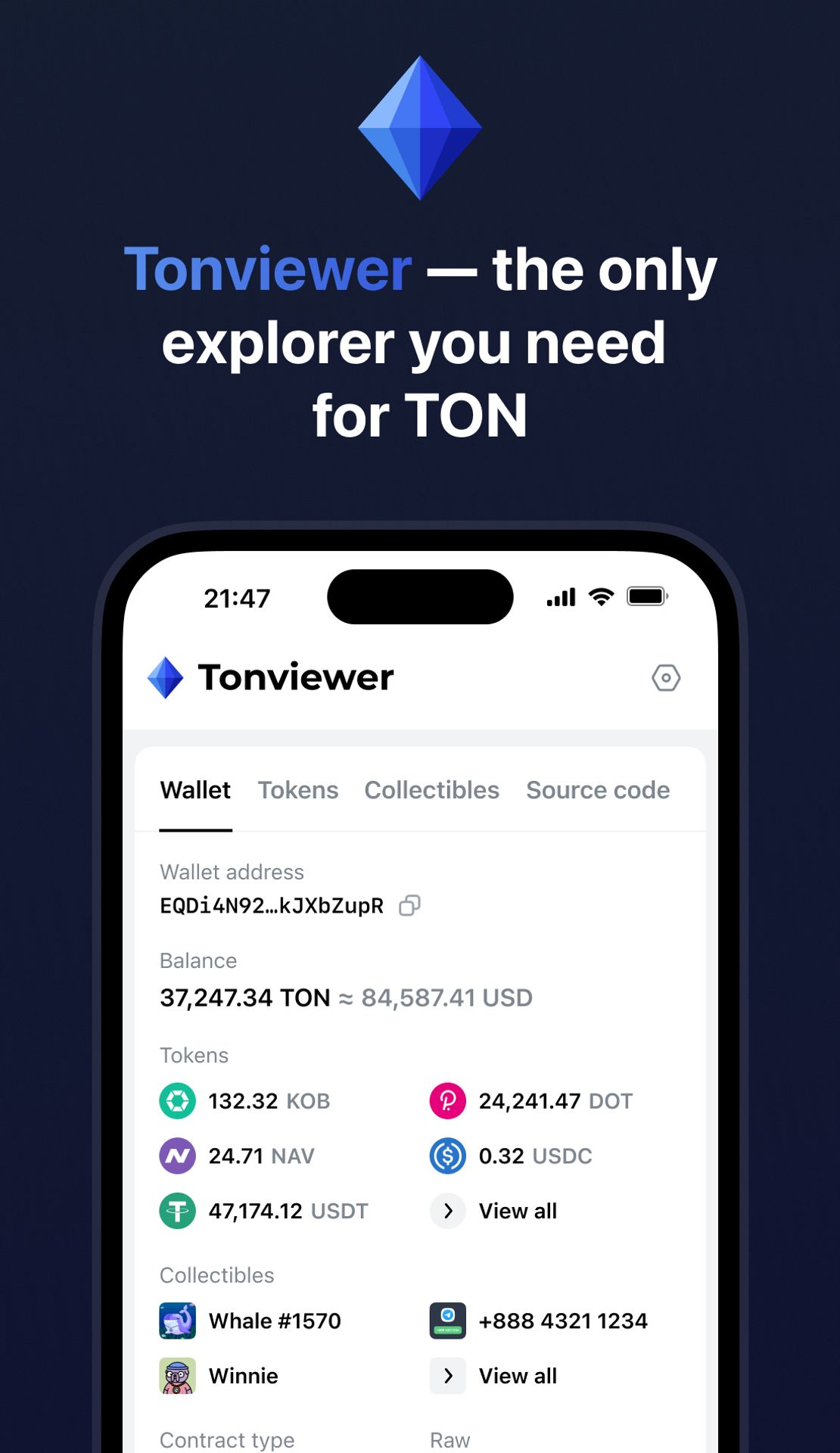 Tonviewer - TonViewer - это функциональный обозреватель блокчейна,  специально разработанный для TON. | TON App