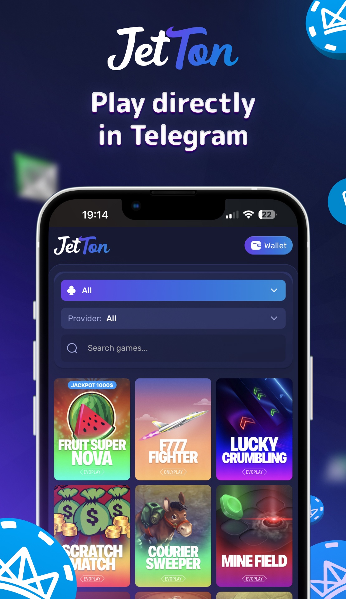 JetTon 💎 Games - JetTon игровая платформа, полностью интегрированная в  Telegram | TON App