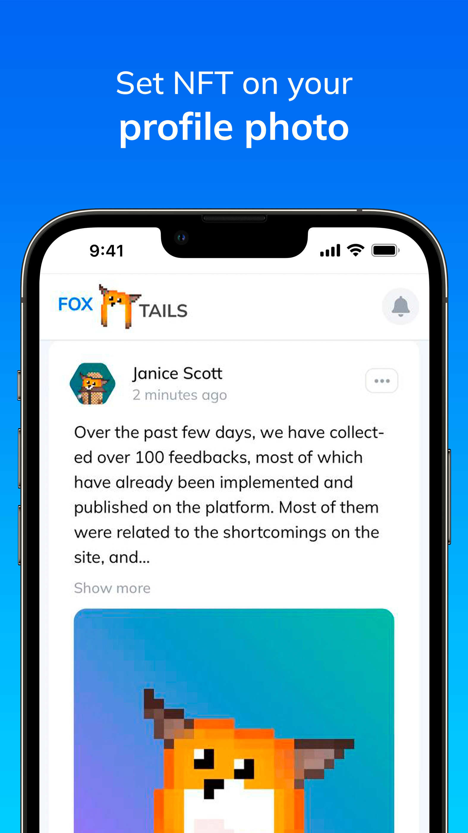 Fox Tails - Социальная сеть с глубокой интеграцией NFT | TON App