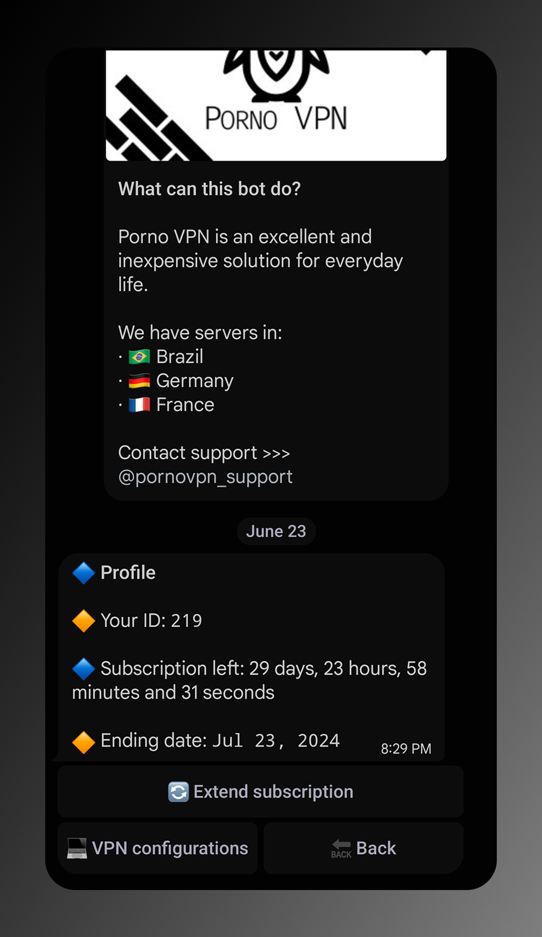 Porno VPN Bot - Cheap | Resistant to blockages | Porno | TON App