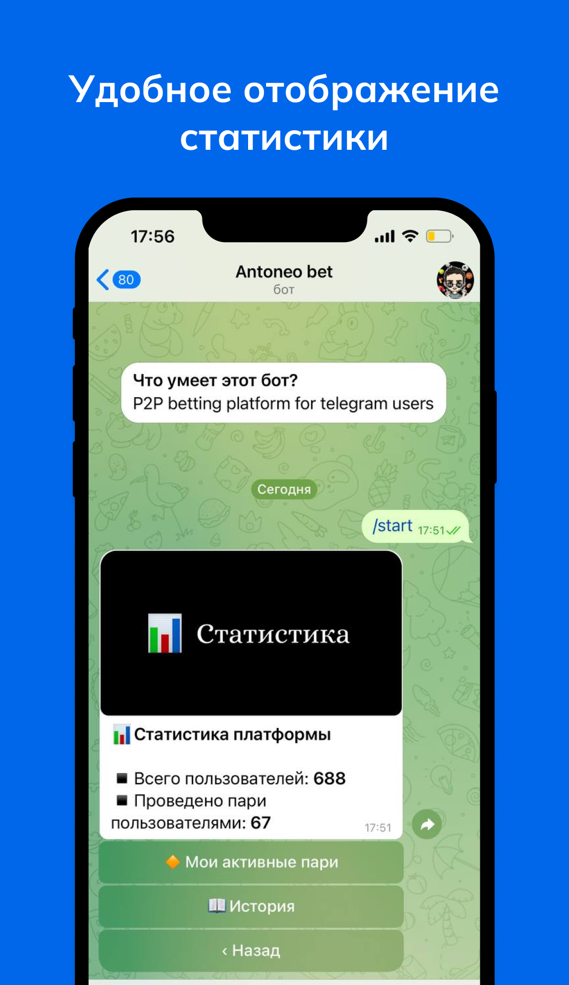 Antoneo bet - Первый P2P бот для ставок в Telegram | TON App