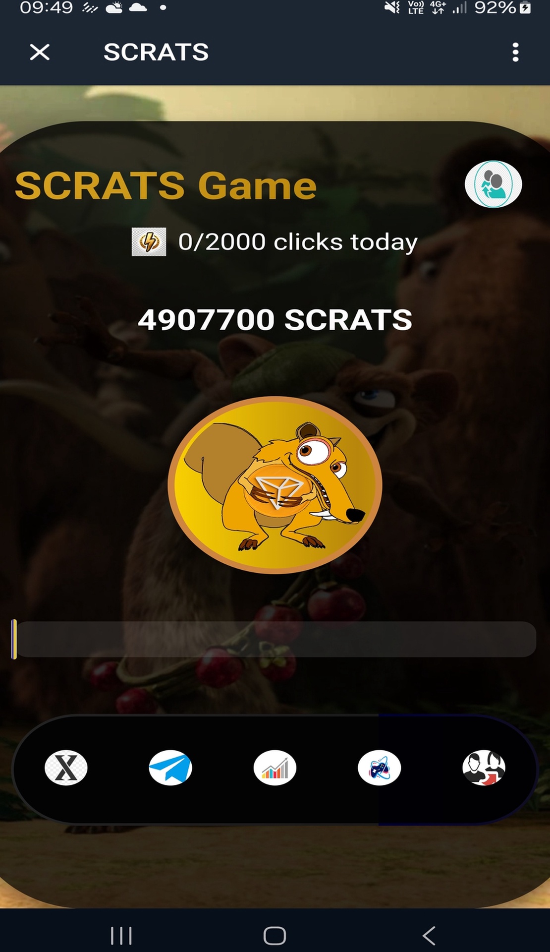 SCRATS - SCRATS is a clicker game that allows players to earn SCRATS tokens  for free. | TON App