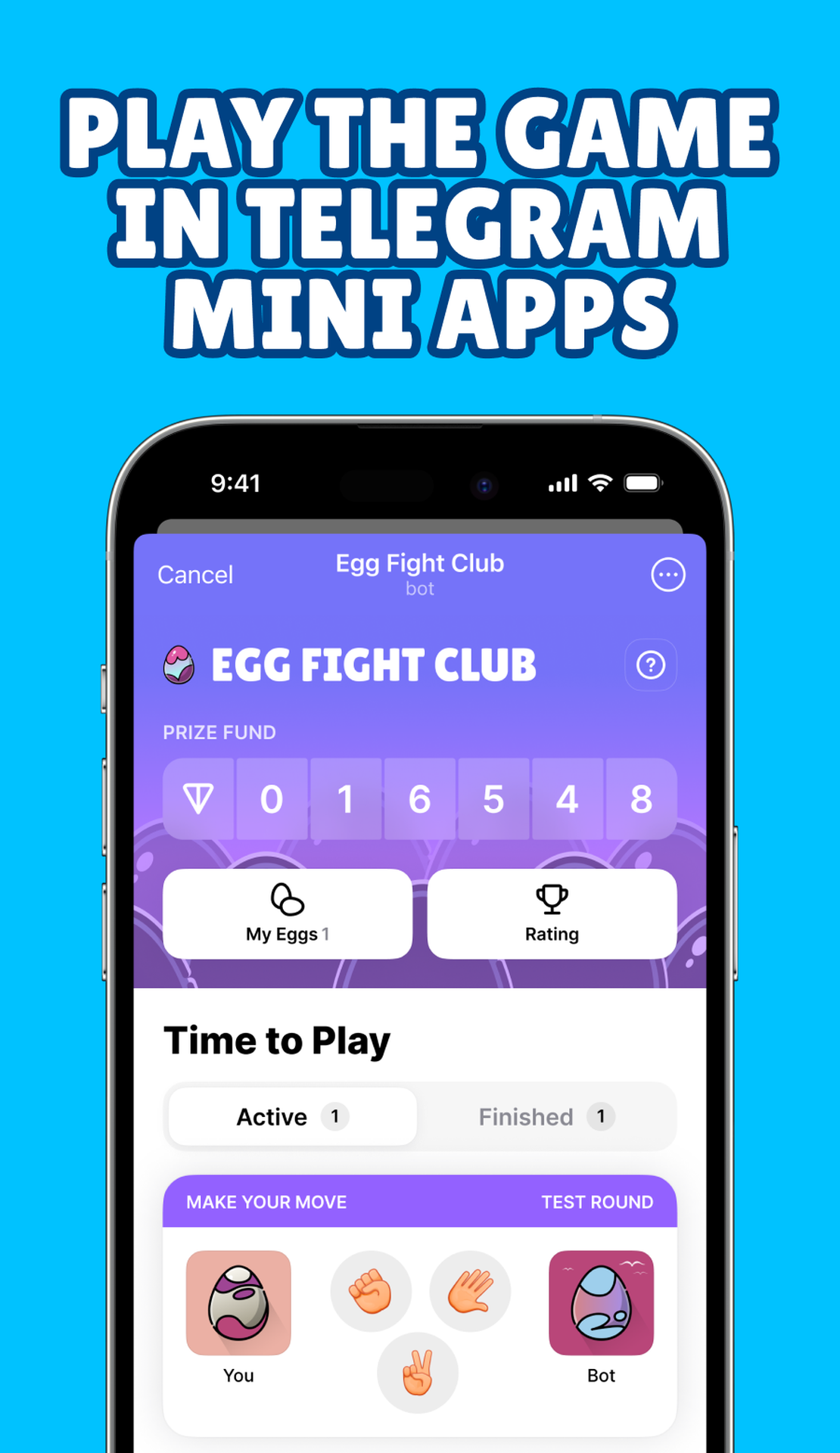 Egg Fight Club - Rock-paper-scissors-style game within the Telegram Mini  App. | TON App